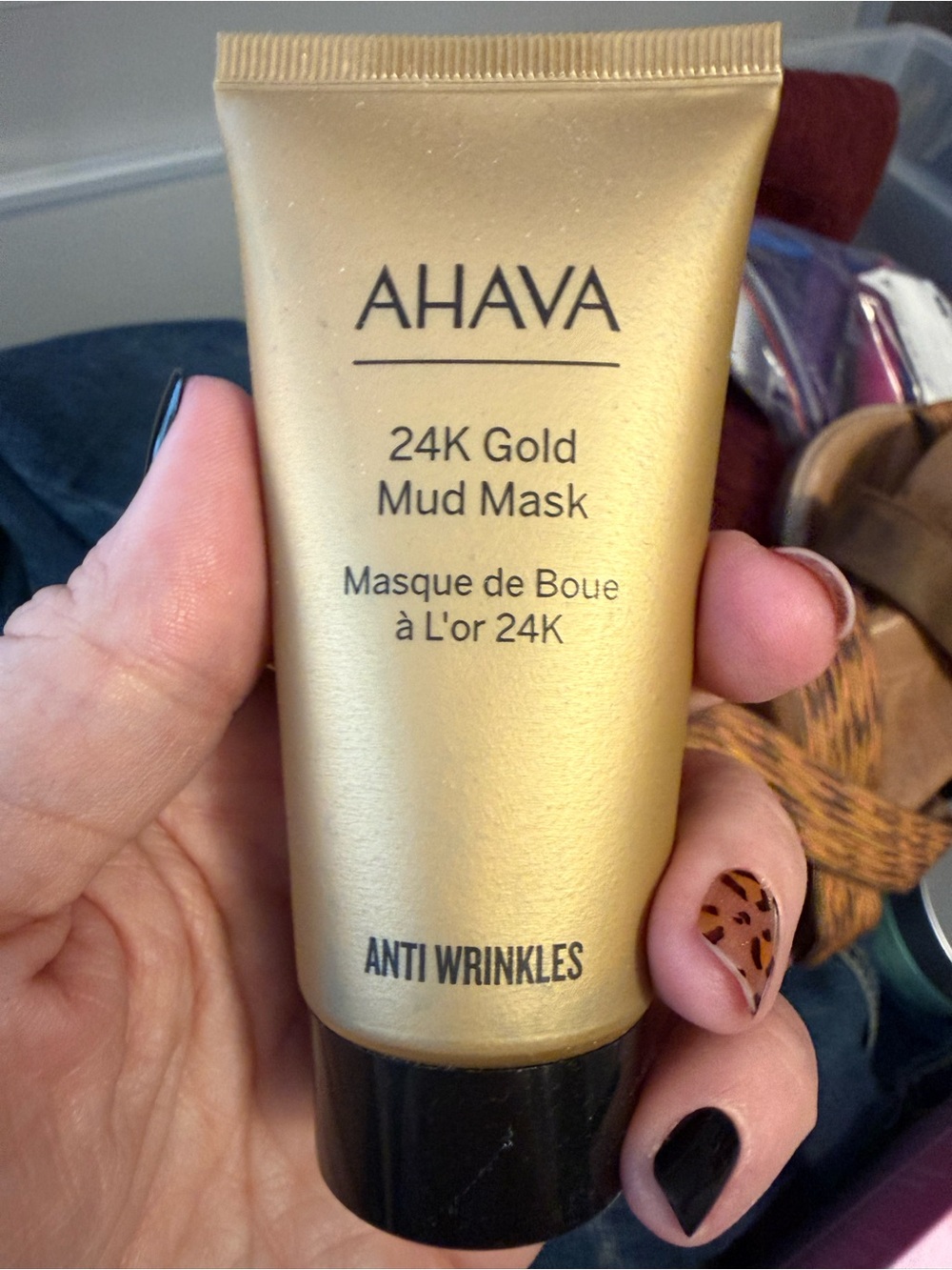 AHAVA 24K Gold Mud Mask - Anti-Wrinkles (Gold) - NEW